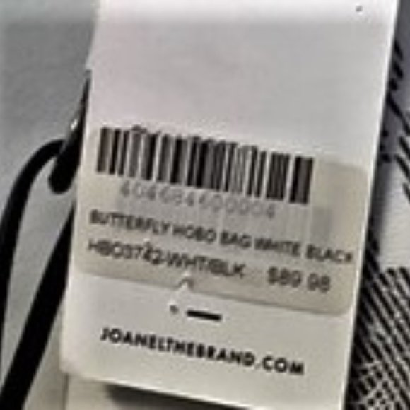 Cruise! Joanel Butterfly Hobo Bag White Black NWT - Picture 10 of 11